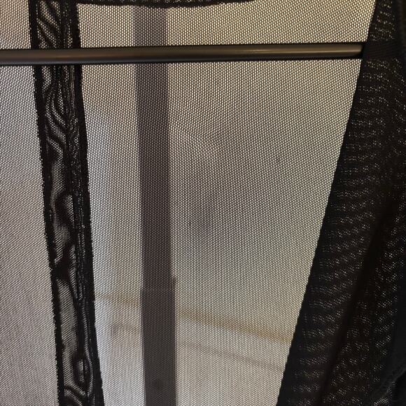 Dazy EUC Women's Black Sheer Tie Front Cardigan Overlay Sweater M - Picture 5 of 6